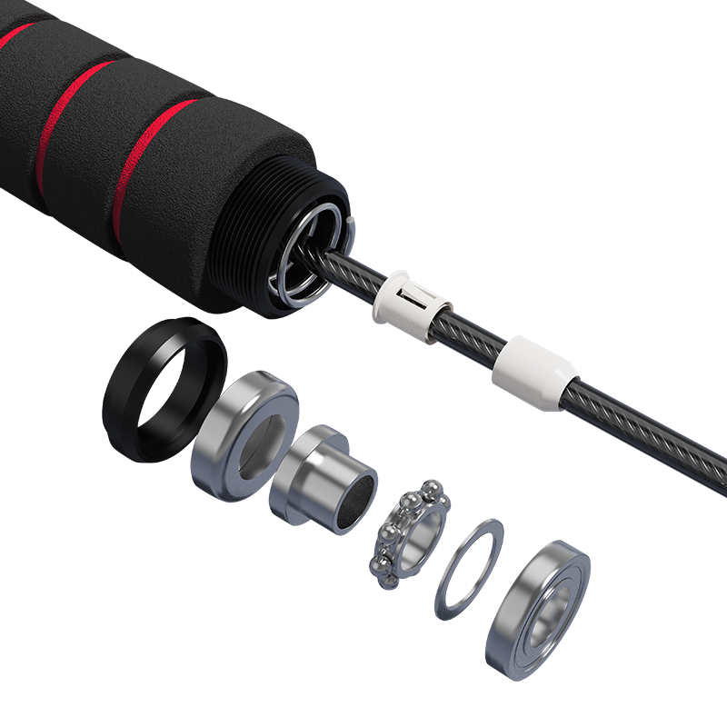 TS-2 Corda per saltare con manico in spugna a 5 slot per adulti