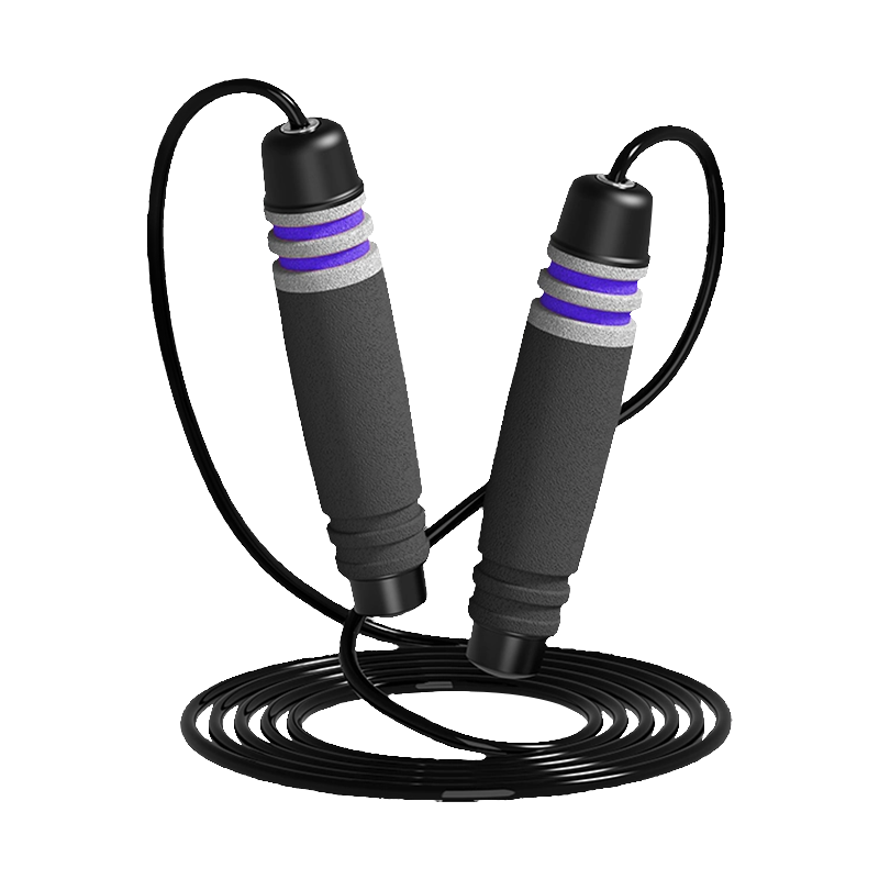 Corda per saltare con manico in spugna a forma di tamburo a 7 scanalature a testa singola TS-3 per adulti