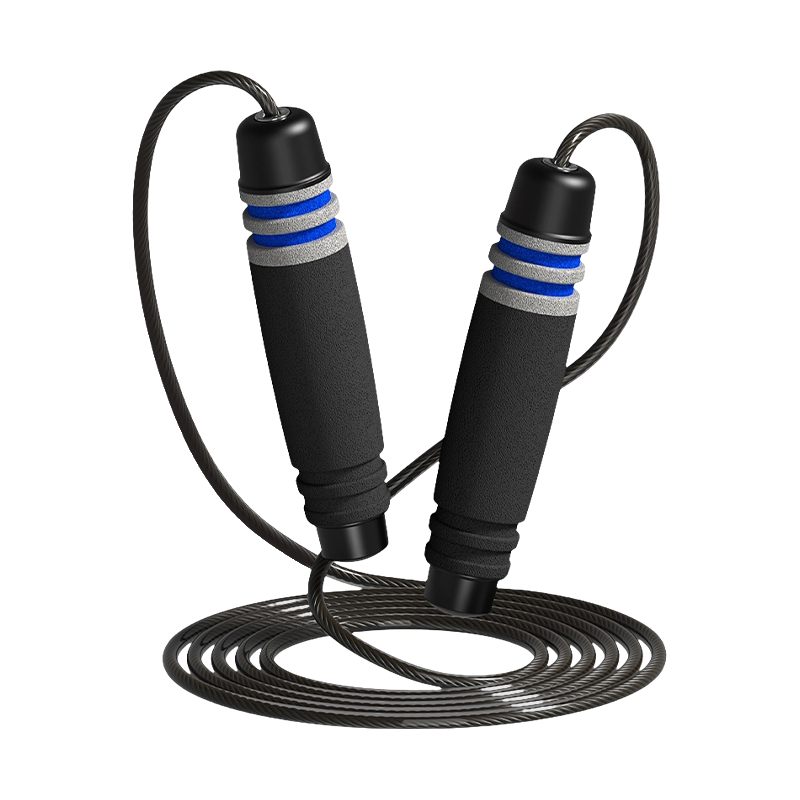 Corda per saltare con manico in spugna a forma di tamburo a 7 scanalature a testa singola TS-3 per adulti