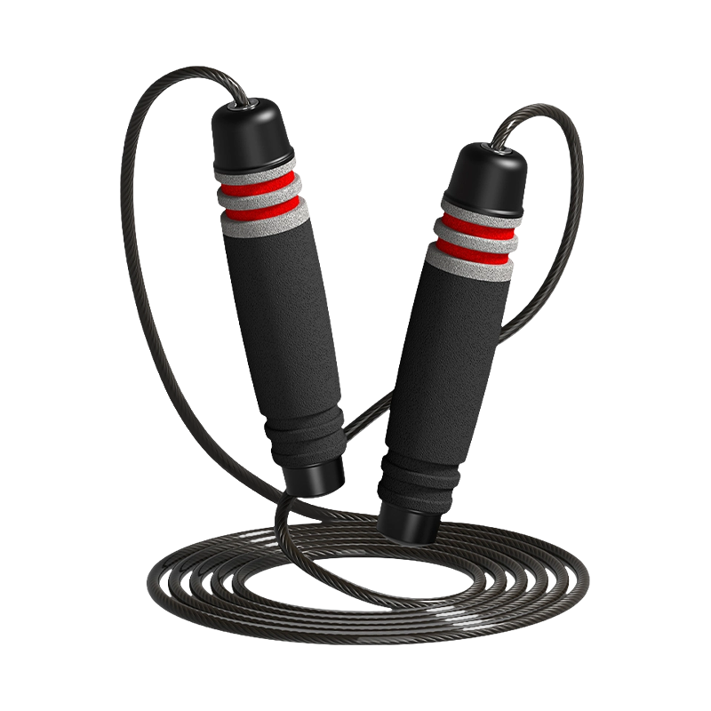 Corda per saltare con manico in spugna a forma di tamburo a 7 scanalature a testa singola TS-3 per adulti