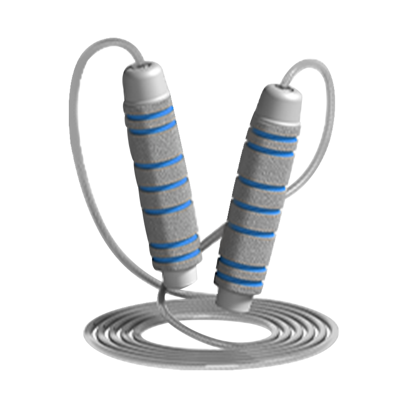 Corda per saltare con manico in spugna a forma di tamburo a 7 scanalature a testa singola TS-3 per adulti