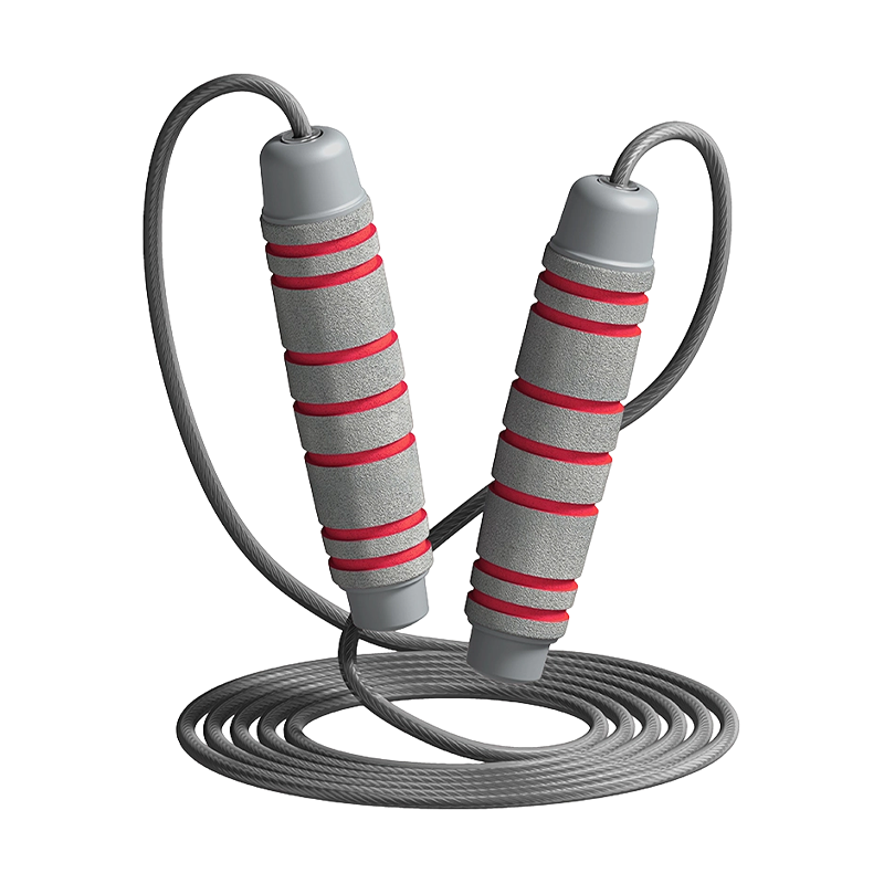 Corda per saltare con manico in spugna a forma di tamburo a 7 scanalature a testa singola TS-3 per adulti