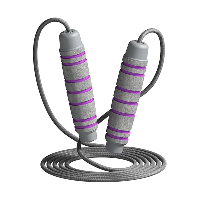 Corda per saltare con manico in spugna a forma di tamburo a 7 scanalature a testa singola TS-3 per adulti