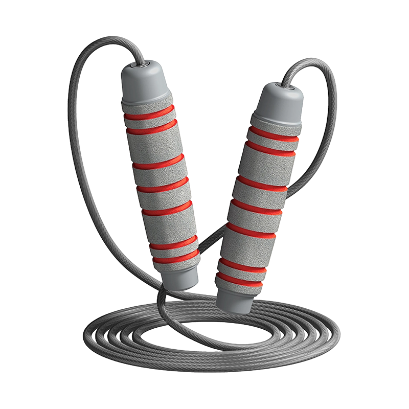 Corda per saltare con manico in spugna a forma di tamburo a 7 scanalature a testa singola TS-3 per adulti
