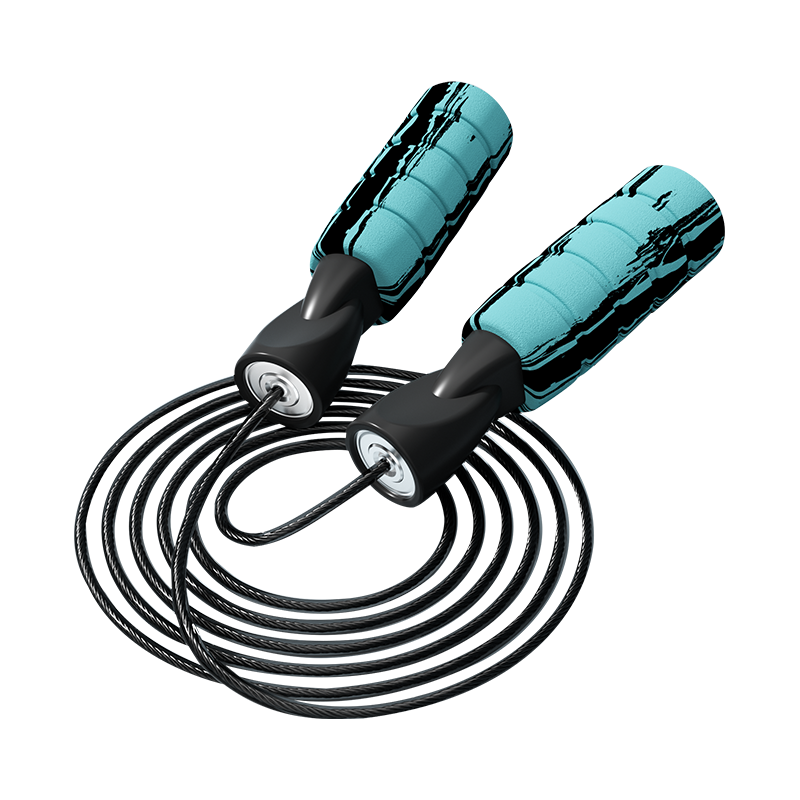 Corda per saltare con manico in spugna di schiuma monocolore TS-4 Graffiti/monocolore per adulti