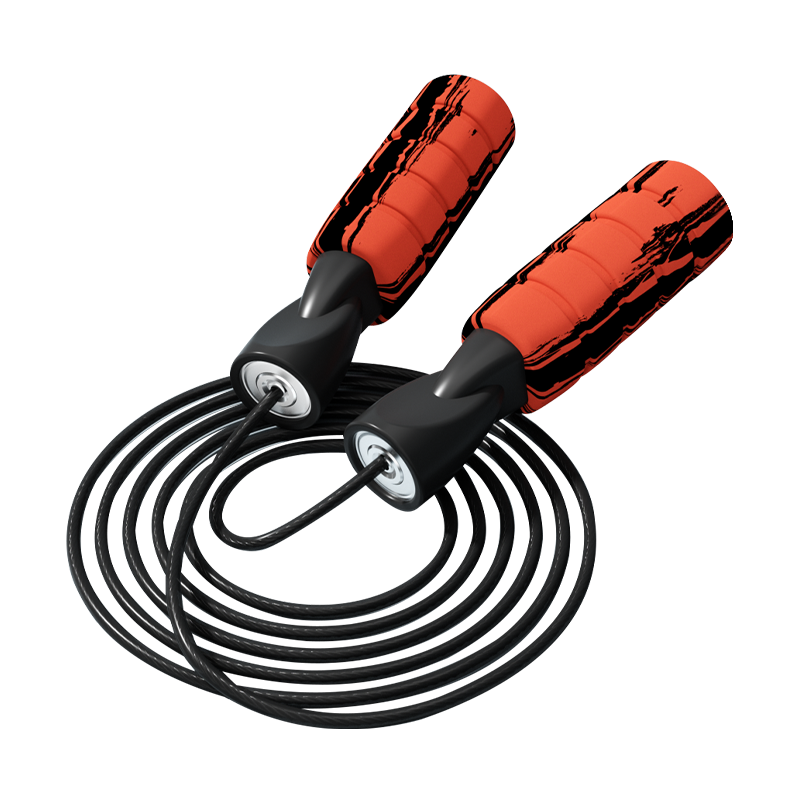 Corda per saltare con manico in spugna di schiuma monocolore TS-4 Graffiti/monocolore per adulti